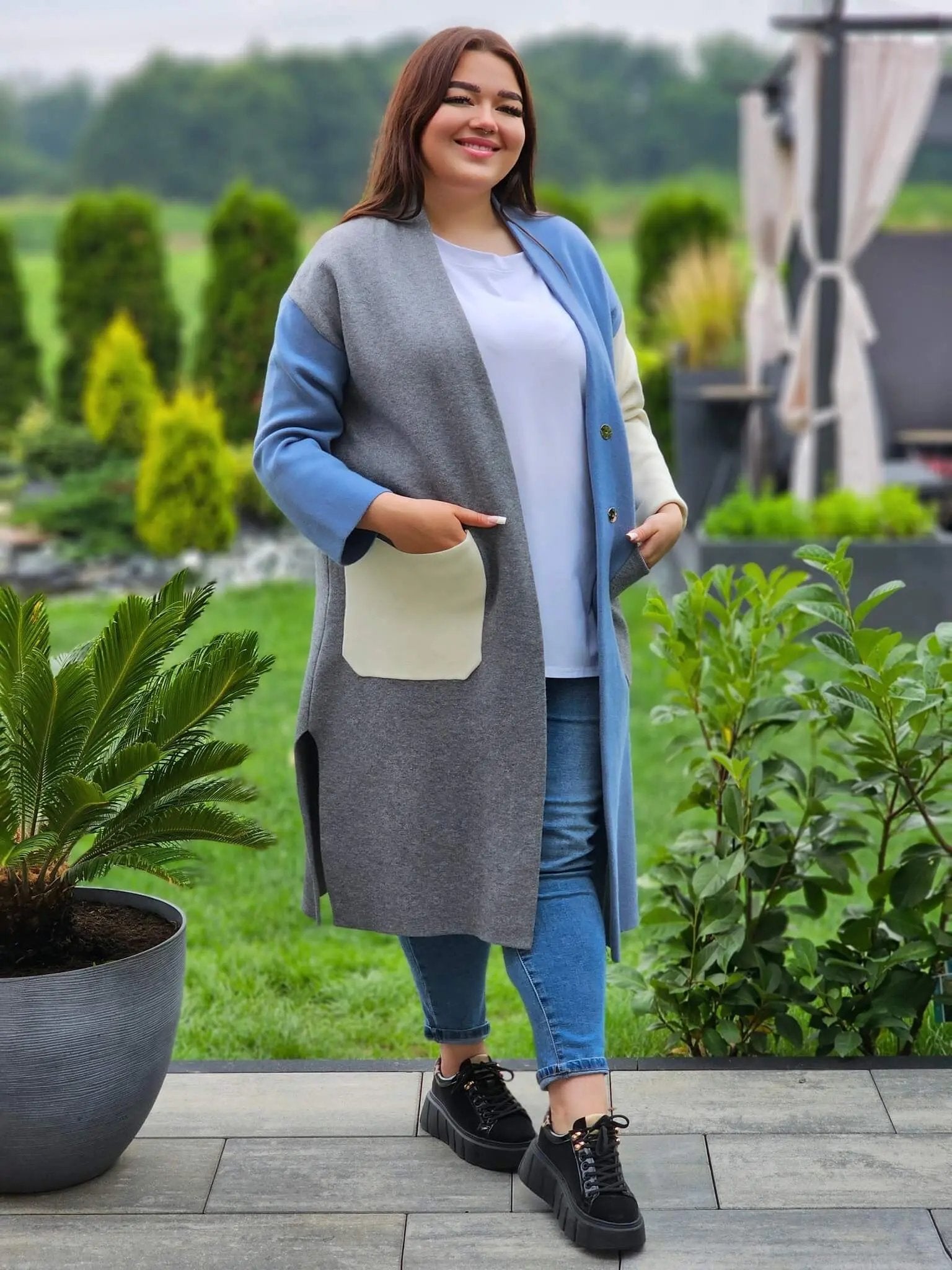 Sweter w pastelowych odcieniach Stylowa XL