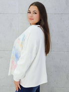 Sweter z aplikacją na przodzie Stylowa XL