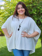 Świetna bluzka z naszyjnikiem Stylowa XL