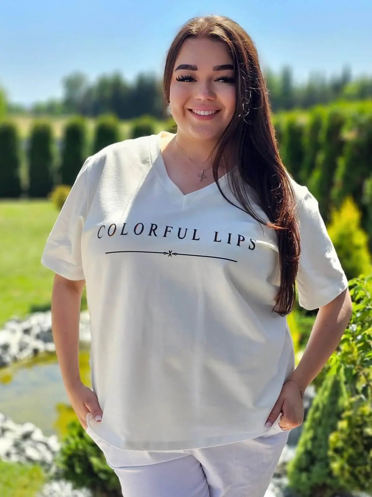 T-shirt „Colorful Lips” Stylowa XL