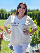 T-shirt „Colorful Lips” Stylowa XL