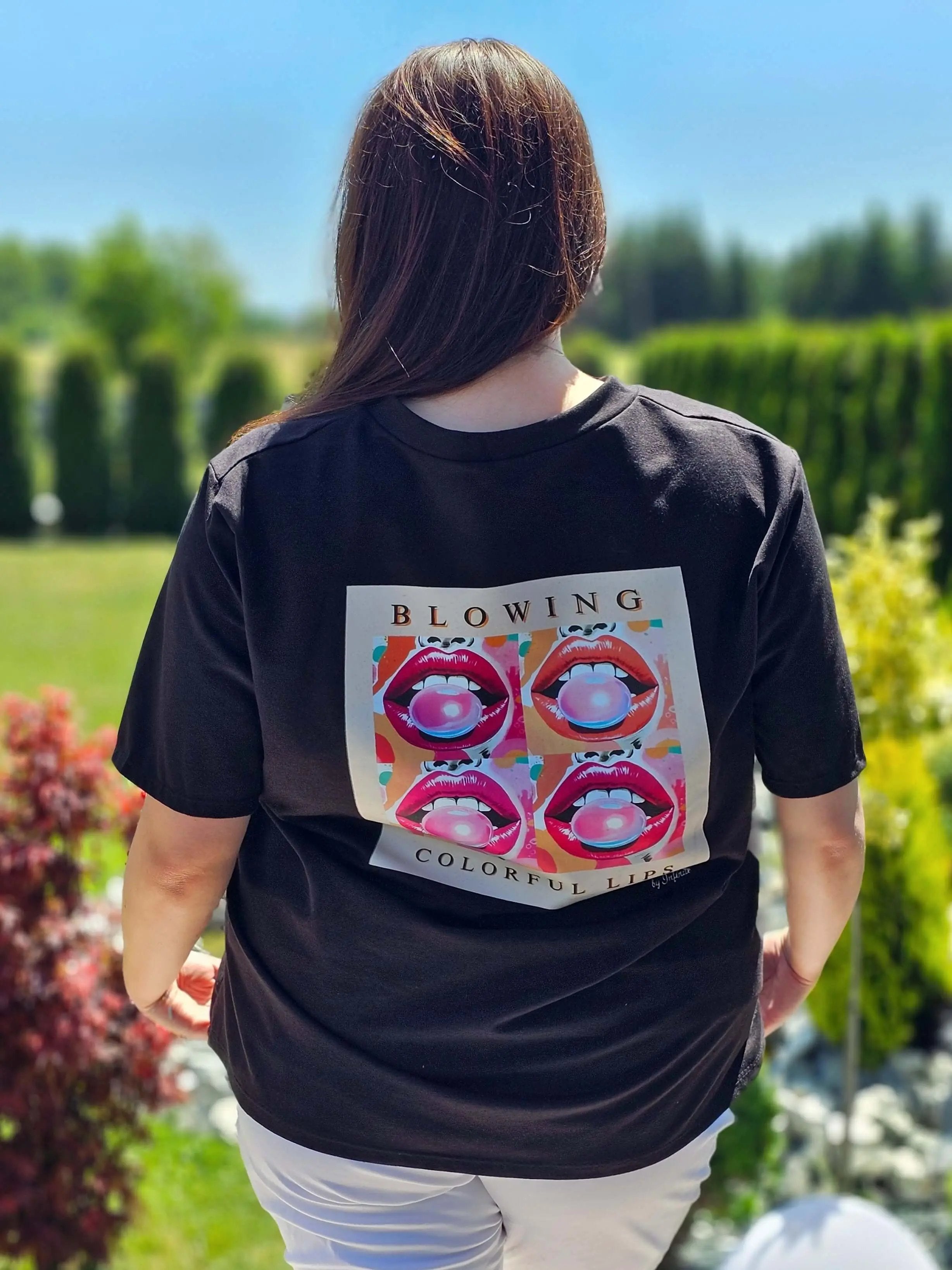 T-shirt „Colorful Lips” Stylowa XL