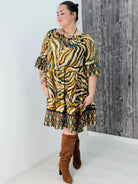 Zjawiskowa sukienka o pięknym wzorze Stylowa XL