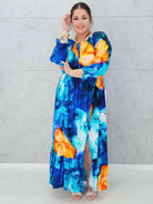 Zwiewna Sukienka Maxi z Kwiatowym Printem Stylowa XL