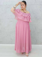 Zwiewna sukienka hiszpanka z efektowną falbaną Stylowa XL