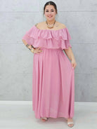 Zwiewna sukienka hiszpanka z efektowną falbaną Stylowa XL