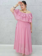 Zwiewna sukienka hiszpanka z efektowną falbaną Stylowa XL