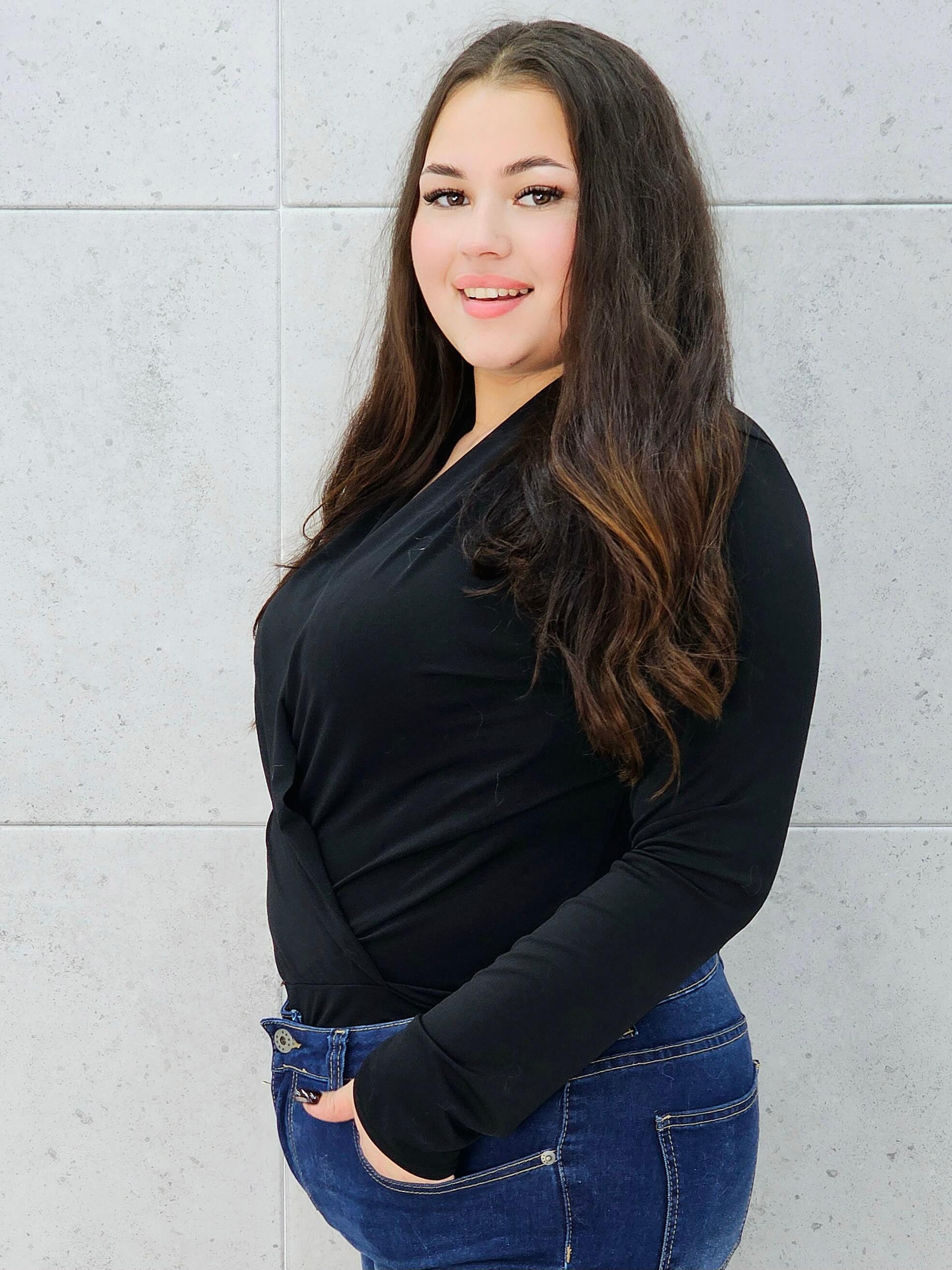 body kopertowe Stylowa XL – detale materiału bok 