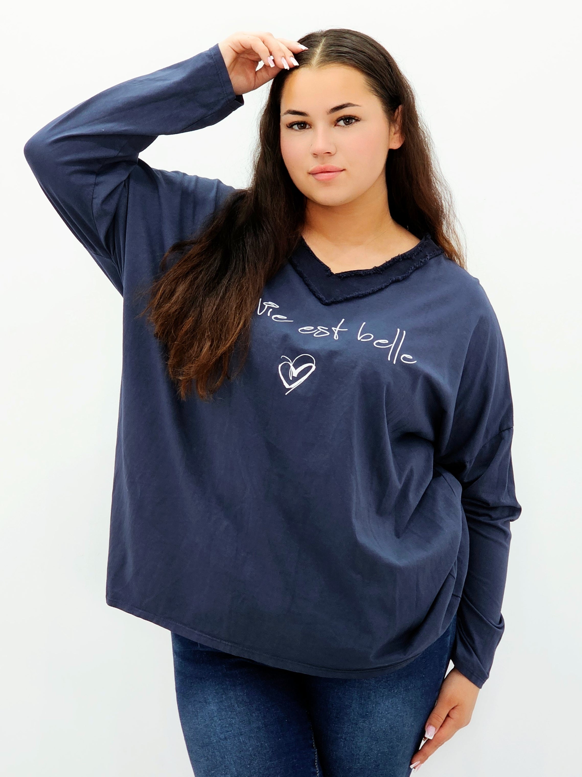 Bluzka oversize „La vie est belle” Stylowa XL