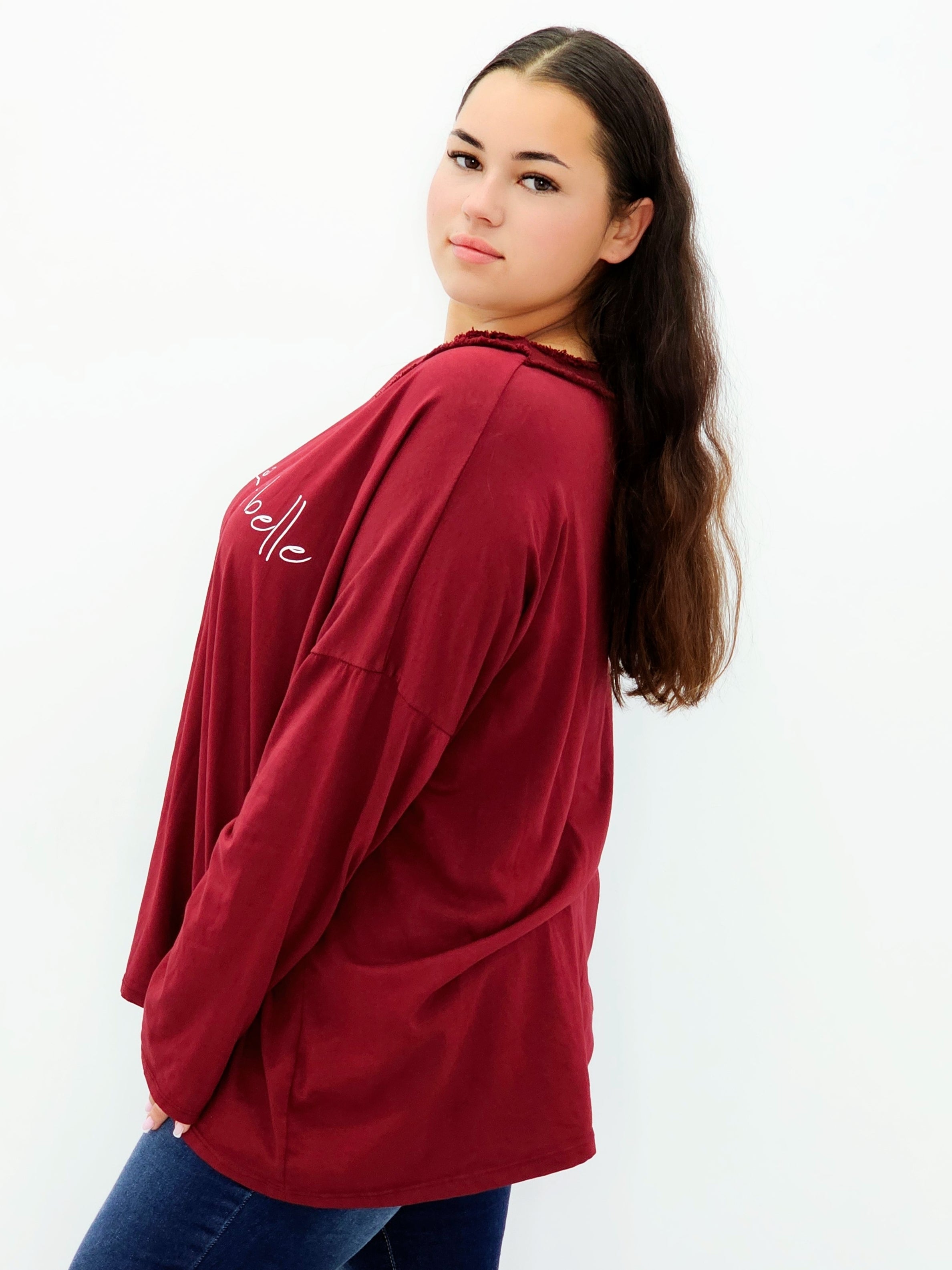 Bluzka oversize „La vie est belle” Stylowa XL