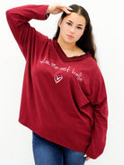 Bluzka oversize „La vie est belle” Stylowa XL