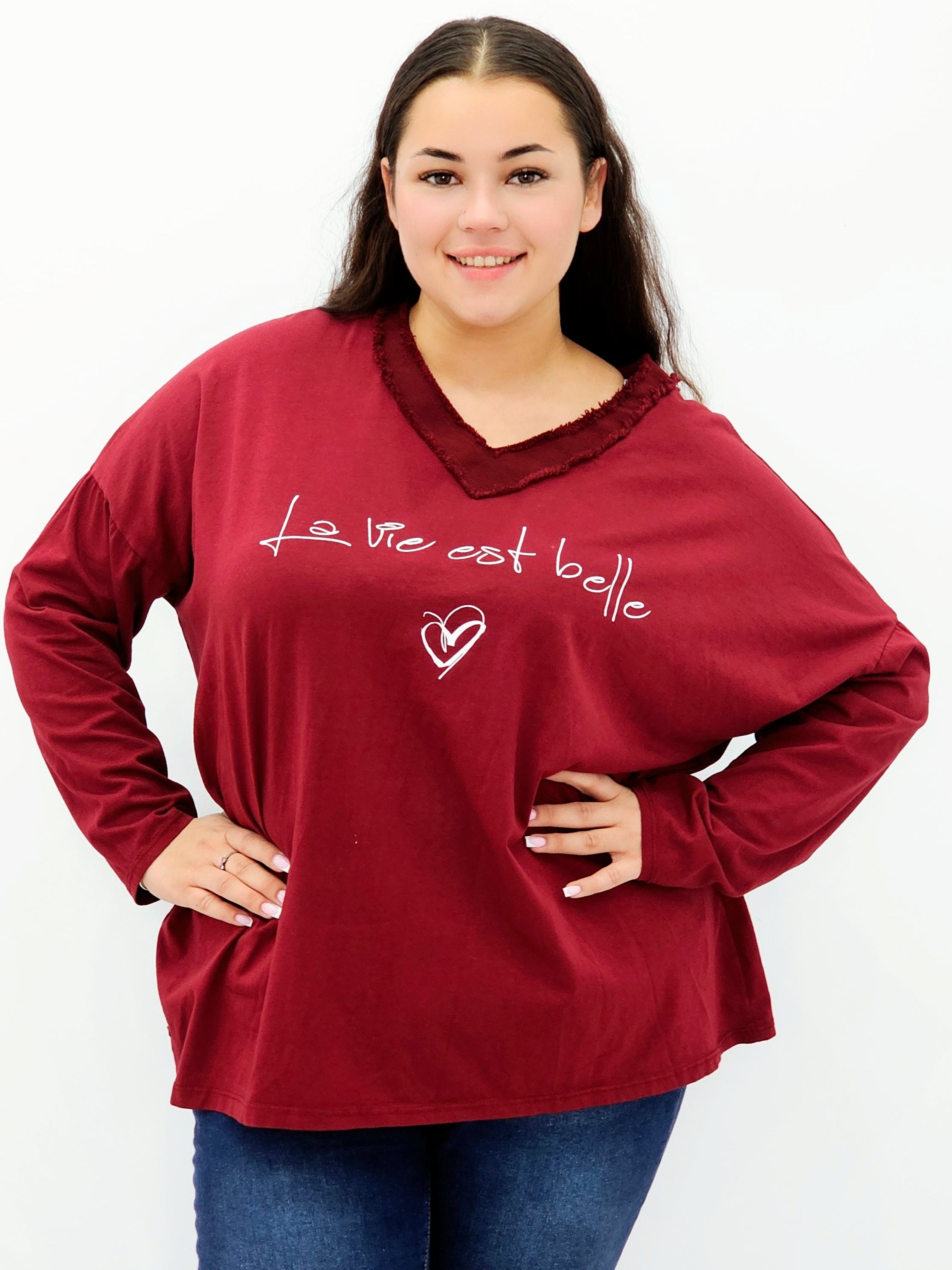 Bluzka oversize „La vie est belle” Stylowa XL