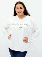 Bluzka oversize „La vie est belle” Stylowa XL