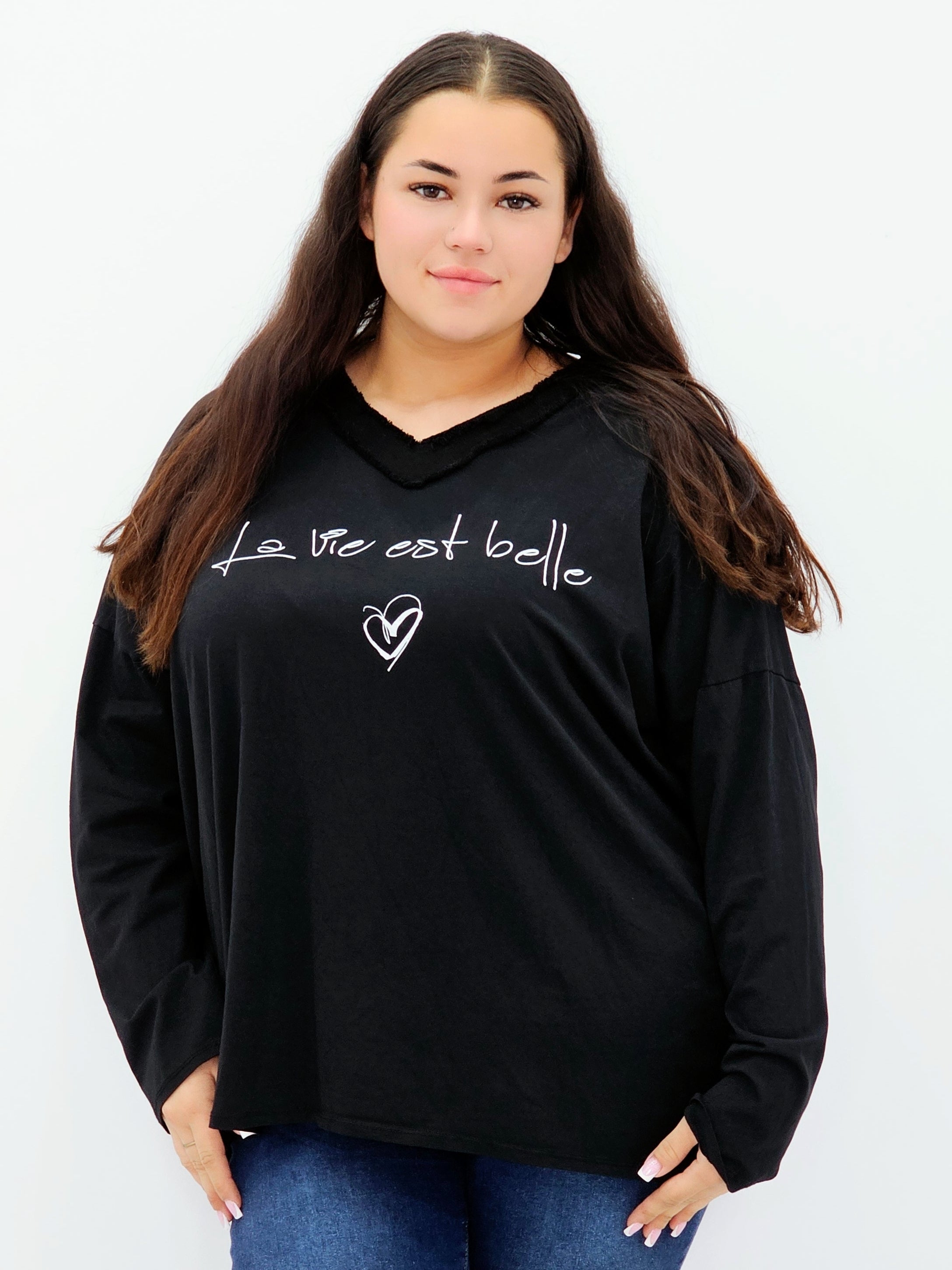 Bluzka oversize „La vie est belle” Stylowa XL
