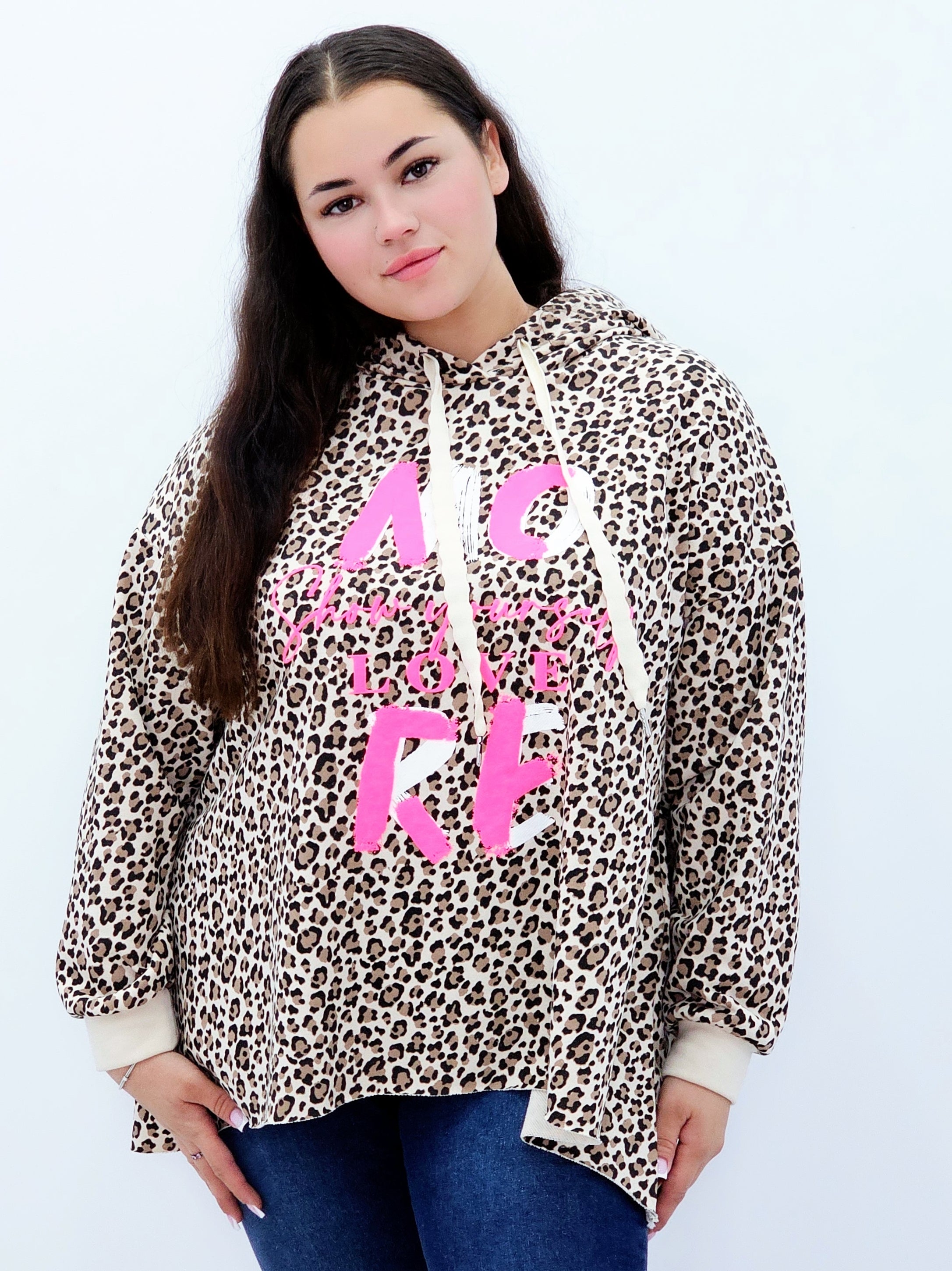 Bluza z kapturem w modny wzór Stylowa XL