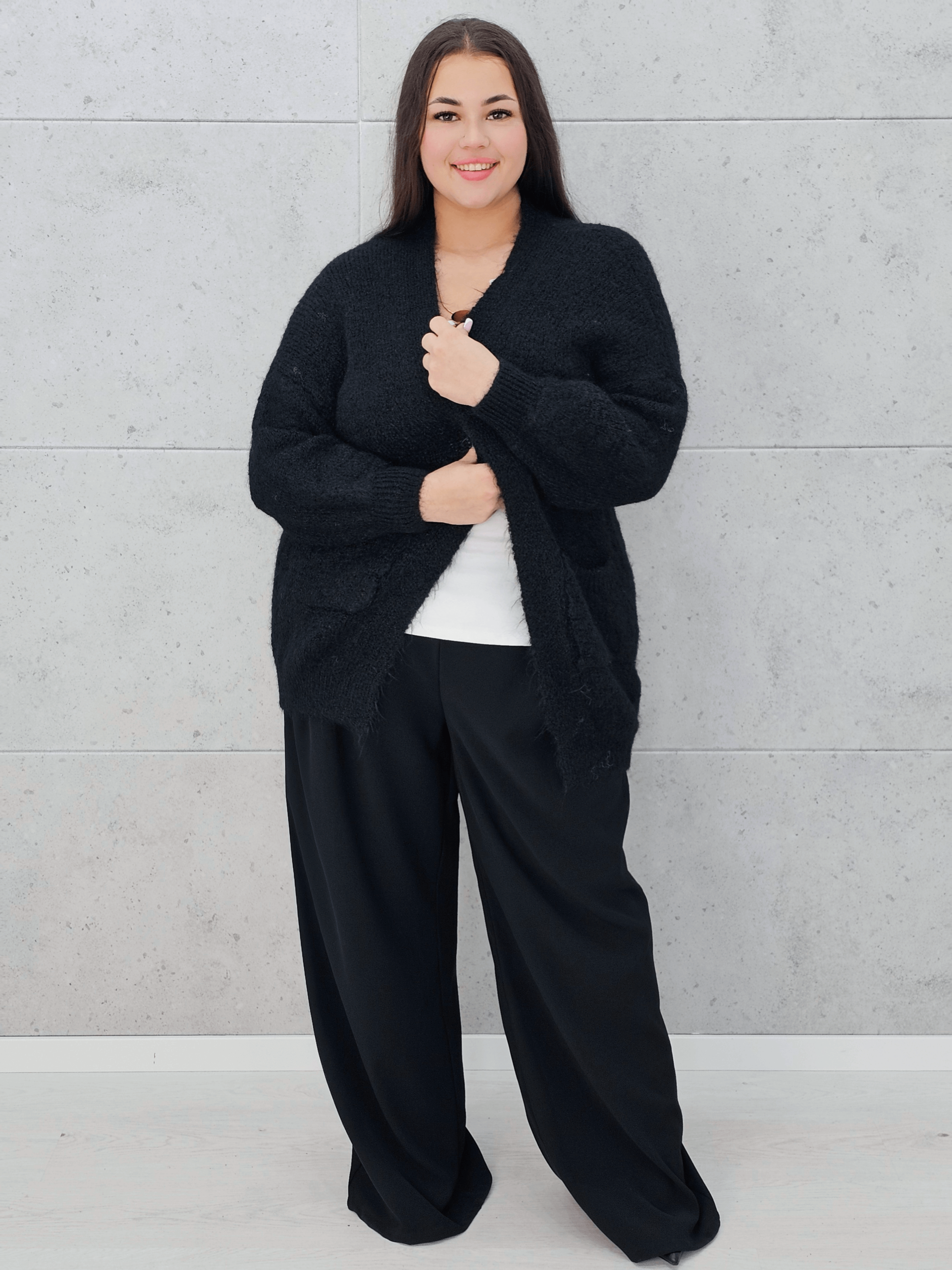 Kardigan oversize z kieszeniami Stylowa XL