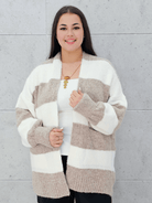 Kardigan oversize w pasy Stylowa XL