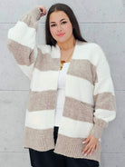 Kardigan oversize w pasy Stylowa XL