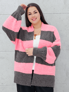 Kardigan oversize w pasy Stylowa XL