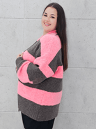 Kardigan oversize w pasy Stylowa XL