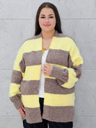 Kardigan oversize w pasy Stylowa XL