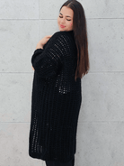 Długi kardigan oversize z grubym splotem. Stylowa XL