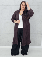 Długi kardigan oversize z grubym splotem. Stylowa XL