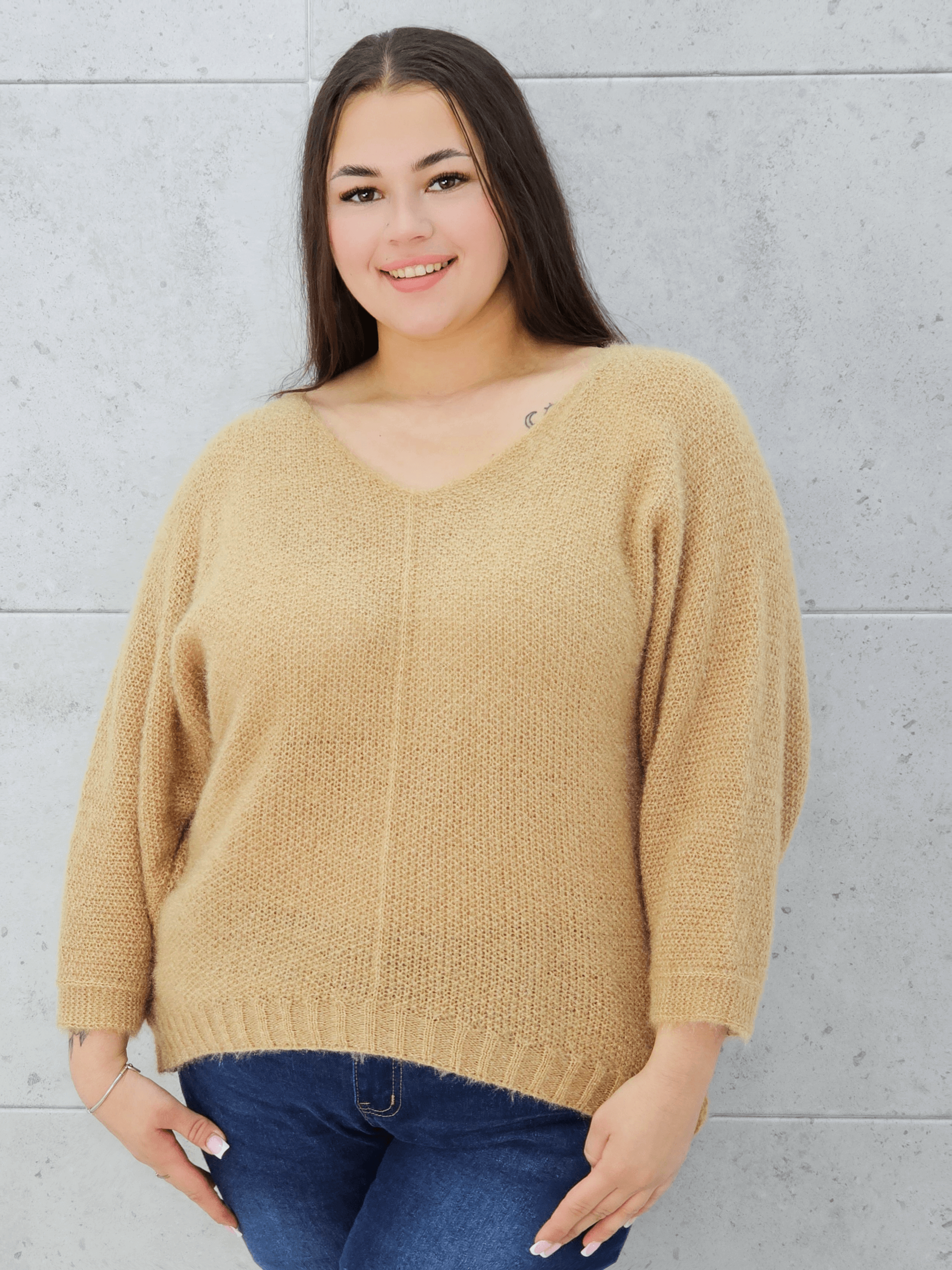 Sweter oversize z miękkiej dzianiny Stylowa XL