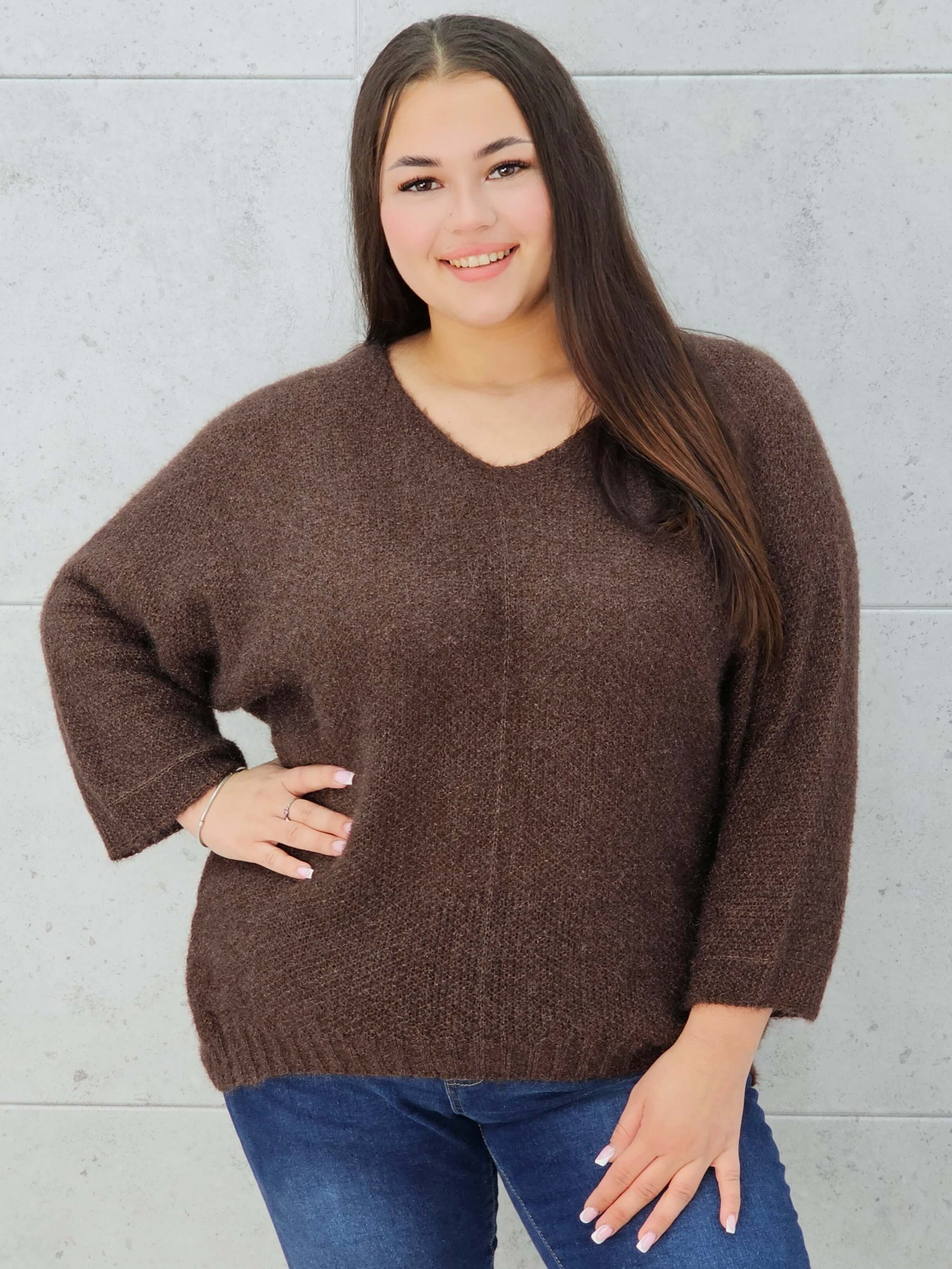 Sweter oversize z miękkiej dzianiny Stylowa XL