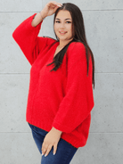 Sweter oversize z miękkiej dzianiny Stylowa XL