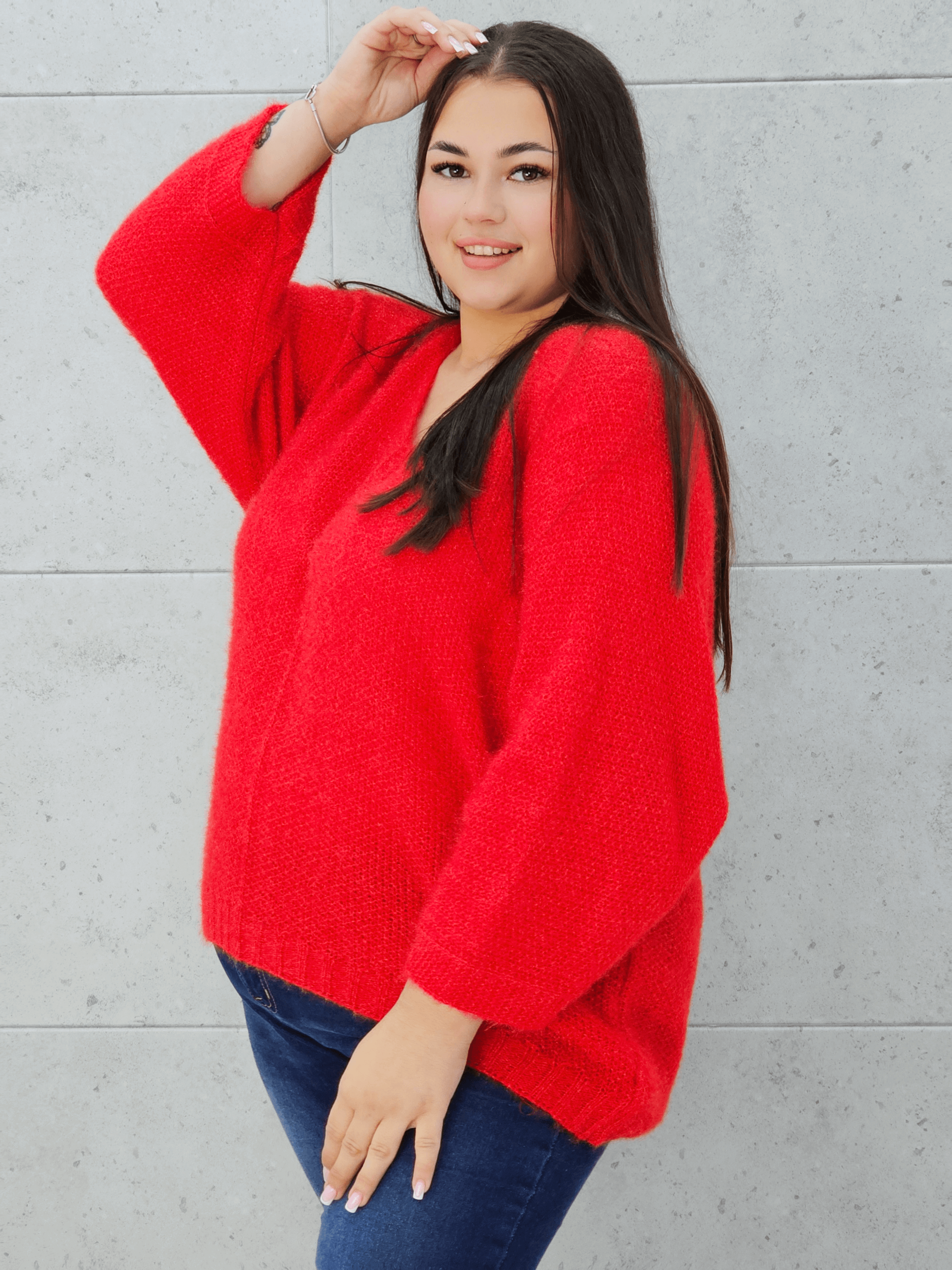 Sweter oversize z miękkiej dzianiny Stylowa XL