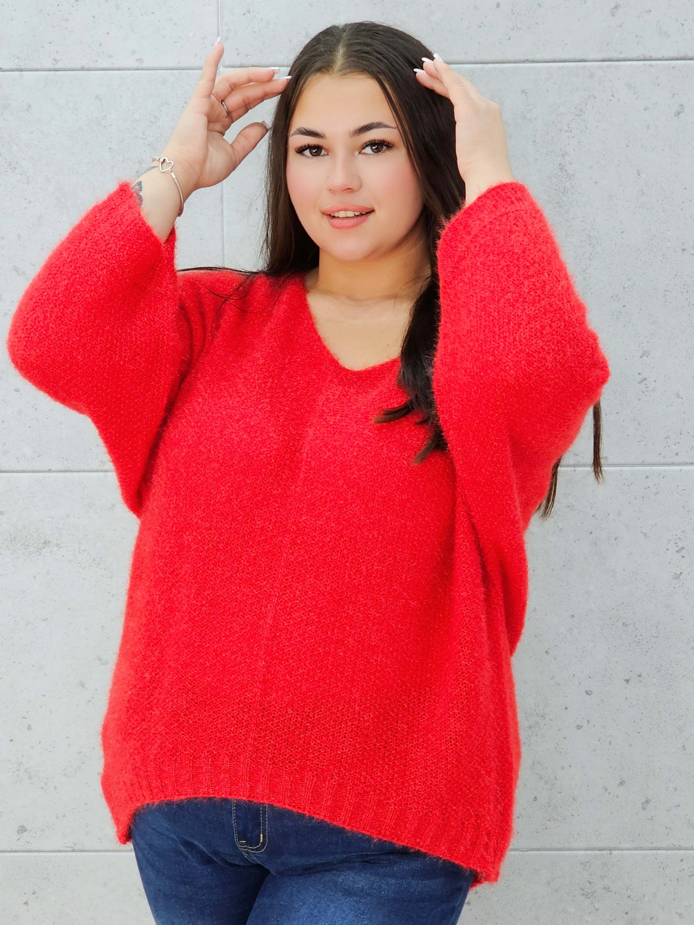 Sweter oversize z miękkiej dzianiny Stylowa XL