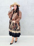 ukienka czarna midi w stylu boho dla kobiet XL – Stylowa XL